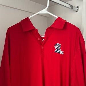Cutter & Buck Red Ole Miss Polo Shirt